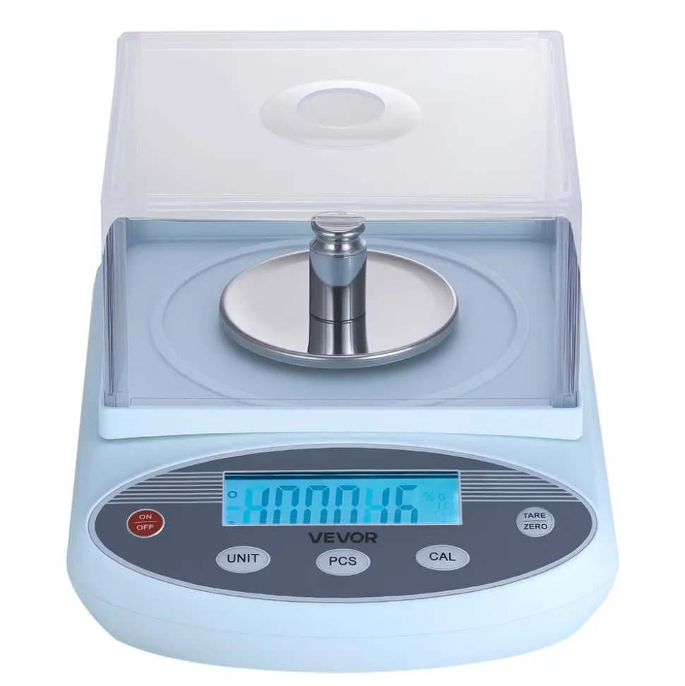 VEVOR Analytical Balance, 200 g x 0.001 g, High Precision Accuracy Lab Scale, 13 Units Electronic Digital Analytical Balance with Glass Draft Shield and Weighing Pan, for Laboratory Jewelry Pharmacy