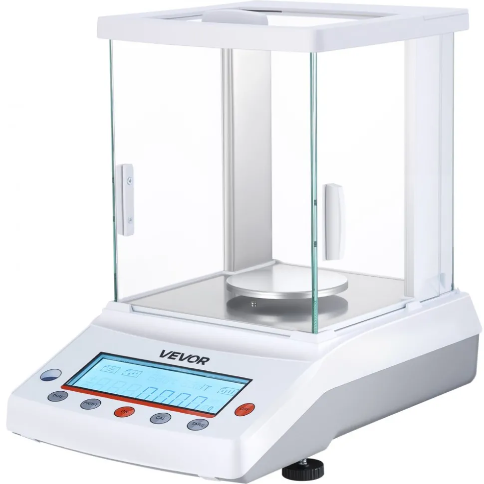 VEVOR Analytical Balance, 120 g x 0.001 g High Precision Accuracy Lab Scale, g/oz/ct/mg 4 Units Electronic Digital Analytical Balance with Glass Draft Shield, for Laboratory Jewelry Pharmacy