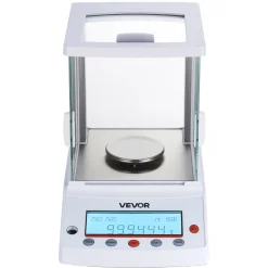 VEVOR Analytical Balance, 220 g x 0.1 mg, 0.0001 g High Precision Accuracy Lab Scale, g/oz/ct/mg 4 Units Electronic Digital Analytical Balance with Glass Draft Shield, for Laboratory Jewelry Pharmacy