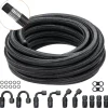 VEVOR 8AN Fuel Line Kit, 20 FT Fuel Hose Kit, 0.43" Nylon Stainless Steel Braided Fuel Line Oil/Gas/Diesel Hose End Fitting Kit, with 12 PCS Swivel Fitting Adapter Kit, Black