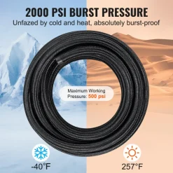 VEVOR 8AN Fuel Line Kit, 20 FT Fuel Hose Kit, 0.43