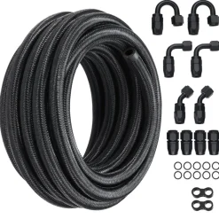 VEVOR 6AN Fuel Line Kit, 20 FT Fuel Hose Kit, 0.34