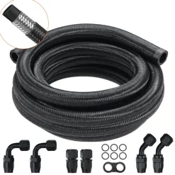 VEVOR 10AN Fuel Line Kit, 10 FT Fuel Hose Kit, 0.55