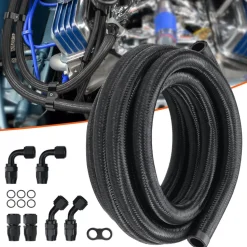VEVOR 10AN Fuel Line Kit, 10 FT Fuel Hose Kit, 0.55