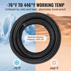 VEVOR 6AN Fuel Line Kit, 25 FT Fuel Hose Kit, 5/16