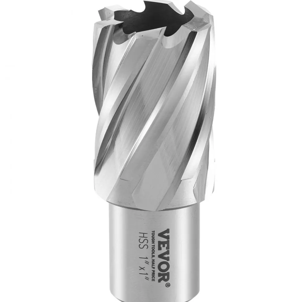 VEVOR Annular Cutter Set, 13 pcs Weldon Shank Mag Drill Bits, 7/16" to 1-1/16" Cutting Diameter, 1" Cutting Depth, M2AL HSS, 2 Pilot Pins, Hex Wrench and Portable Case, for Using with Magnetic Drills