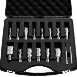 VEVOR Annular Cutter Set, 16 pcs Weldon Shank Mag Drill Bits Kit, 1