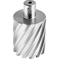 VEVOR Annular Cutter Set, 5 pcs Weldon Shank Mag Drill Bits Kit, 1" Cutting Depth, 1/2", 5/8", 1" Cutting Diameter, HSS, 3 Drill Bits with 2 Pilot Pins and 3 Plastic Cases, for Magnetic Drills, Steel