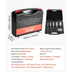 VEVOR Annular Cutter Set, 5 pcs Weldon Shank Mag Drill Bits Kit, 1