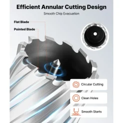 VEVOR Annular Cutter Set, 5 pcs Weldon Shank Mag Drill Bits Kit, 1