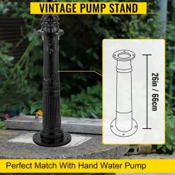 VEVOR Antique Hand Water Pump Stand Pitcher Pump Stand Cast Iron Well Pump Stand with Pre-set 0.5