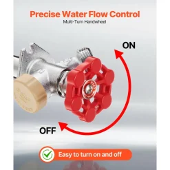 VEVOR Anti-Siphon Frost-Proof Sillcock, 12" Freeze Proof Outdoor Faucet Bib with Backflow Preventer, 1/2" Push-to-Fit Connector X 3/4" Hose Bibb, No Lead Frost-free Spigot for PEX Copper CPVC Pipes
