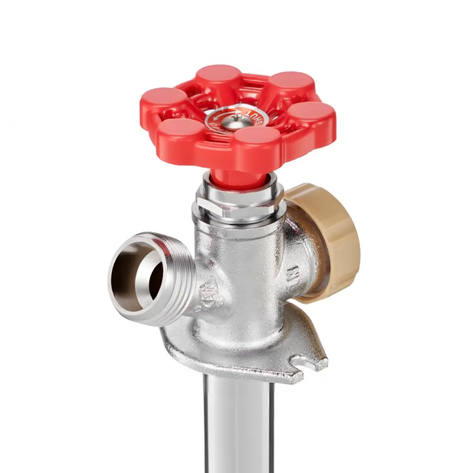 VEVOR Anti-Siphon Frost-Proof Sillcock, 12" Freeze Proof Outdoor Faucet Bib with Backflow Preventer, 1/2" Push-to-Fit Connector X 3/4" Hose Bibb, No Lead Frost-free Spigot for PEX Copper CPVC Pipes