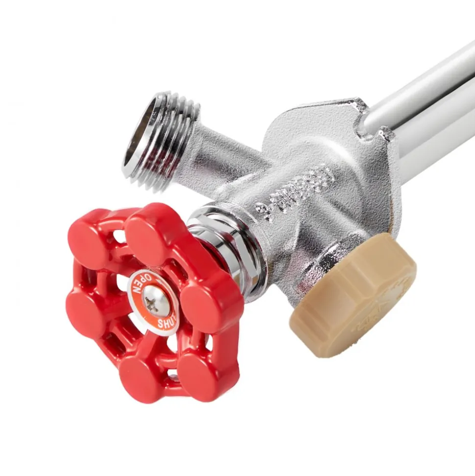 VEVOR Anti-Siphon Frost-Proof Sillcock, 12" Freeze Proof Outdoor Faucet Bib with Backflow Preventer, 1/2" Push-to-Fit Connector X 3/4" Hose Bibb, No Lead Frost-free Spigot for PEX Copper CPVC Pipes