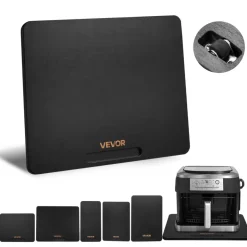 VEVOR Appliance Slider, Medium 13 x 16-inch, Rolling Sliding Tray with Silent Rubber Wheels & Hollow Handle, Easy to Clean, Appliance Rolling Tray for Coffee Maker, Kitchen Countertop, Black