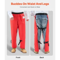VEVOR Apron Style Chainsaw Chaps, Class C, 8 Layers Chainsaw Pants with Adjustable Belt & Gear Pocket,  Chain Saw Chaps for Men/Women, Chainsaw Safety Equipment for Loggers Forest Workers, Large