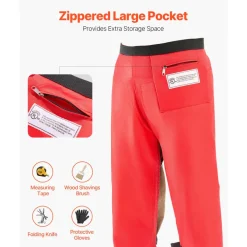 VEVOR Apron Style Chainsaw Chaps, Class C, 8 Layers Chainsaw Pants with Adjustable Belt & Gear Pocket, Chain Saw Chaps for Men/Women, Chainsaw Safety Equipment for Loggers Forest Workers, Small