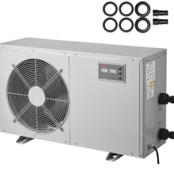 VEVOR Aquarium Chiller 500 Gallon, 1-1/2 HP Water Chiller for Hydroponics, Fast Cooling for Fish Tank,Axolotl,Coral Reef,Quiet Refrigeration Compressor, Titanium Evaporator,Complete Fittings