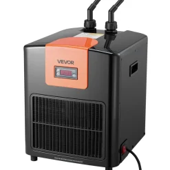 VEVOR Aquarium Chiller 110 Gallon, 1/3 HP Water Chiller for Hydroponics, Fast Cooling for Fish Tank,Axolotl,Coral Reef,Quiet Refrigeration Compressor, Titanium Evaporator,Complete Fittings