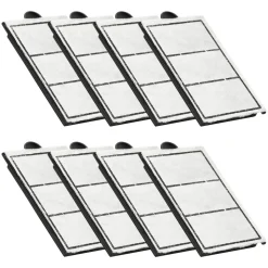 VEVOR Aquarium Filter Cotton, 8 PCS Fish Tank Replacement Filter Cartridges for 2.5/3.5 Gal, Fishbowl Accessories with Multi-Layer Filtration Easy Installation, for MN-200 and MN-280 Models