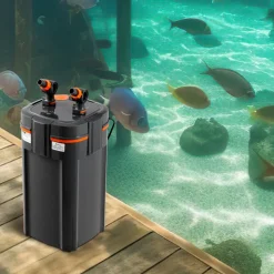 VEVOR Aquarium Filter 528GPH, 5-Stage Canister Filter 200 Gallon, Ultra-Quiet Internal Aquarium Filter with UV Protection, Submersible Power Filter with Multiple Function for Fish Tanks, 20W