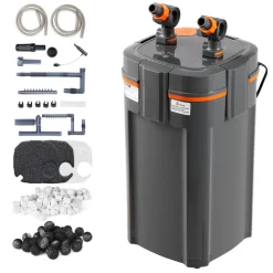 VEVOR Aquarium Filter 264GPH, 3-Stage Canister Filter 75 Gallon, Ultra-Quiet Internal Aquarium Filter with UV Protection, Submersible Power Filter with Multiple Function for Fish Tanks, 11W