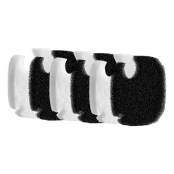 VEVOR Aquarium Filter Media Pads, 6 PCS Replacement with Impeller for CF800, Canister Floss Replacement for Fish Tank, Zirconia Impeller Shaft, 3 Black Polyurethane Foam & 3 White Polyester Fiber Pads