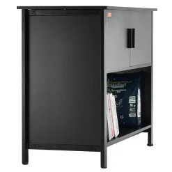 VEVOR Aquarium Stand, 40 Gallon Fish Tank Stand, 36.6 x 18.9 x 31.5 in Steel and MDF Turtle Tank Stand, 335 lbs Load Capacity, Reptile Tank Stand with Storage Cabinet and Embedded Power Panel, Black