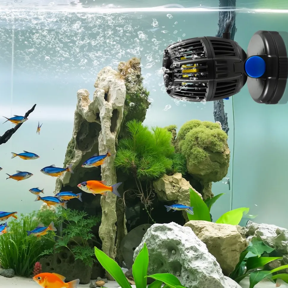 VEVOR Aquarium Wave Maker, 10W, 1057 GPH Quiet and Strong DC Powerhead, Adjustable Fish Tank Circulation Pump with Controller, Strong Magnetic Base, 360° Rotating Wavemaker, for Freshwater Saltwater