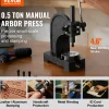VEVOR Arbor Press, 0.5 Ton Manual Arbor Press, 4.6" Maximum Height, Cast Iron Heavy-duty Manual Desktop Arbor Press, Precision Hand Press for Stamping, Bending, Stretching, Forming