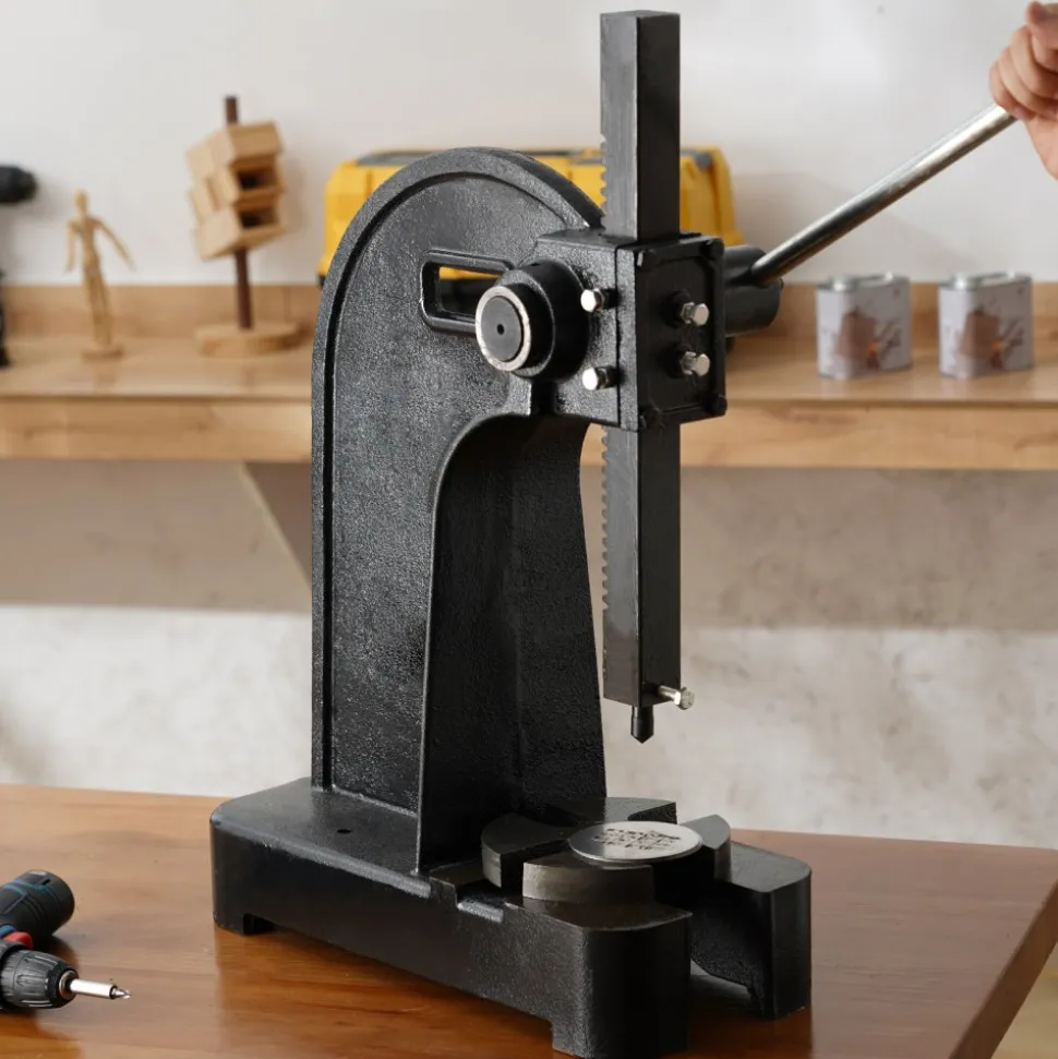 VEVOR Arbor Press, 3 Ton Manual Arbor Press, 12.2" Maximum Height, Cast Iron Heavy-duty Manual Desktop Arbor Press, Precision Hand Press for Stamping, Bending, Stretching, Forming