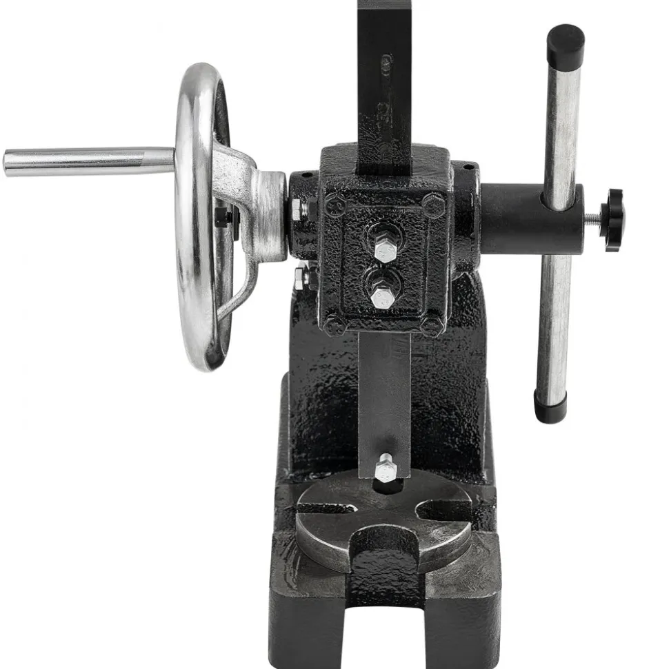 VEVOR Arbor Press, 1 Ton Manual Arbor Press with Handwheel, 5.9" Maximum Height, Cast Iron Heavy-duty Manual Desktop Arbor Press, Precision Hand Press for Stamping, Bending, Stretching, Forming