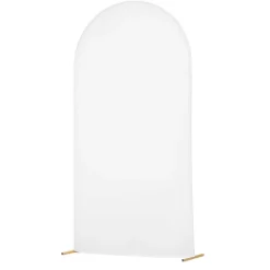VEVOR Arch Backdrop Stand, 7.2 x 4 ft, Stable Structure, Easy Assembly, 1 Piece Gold Metal Arch Backdrop Stand with Cover for Wedding, Birthday Party, Holiday Celebration, and Ceremony Decoration