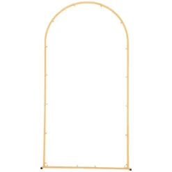 VEVOR Arch Backdrop Stand, 6.6 x 3.3 ft, Stable Structure, Easy Assembly, 1 Piece Gold Metal Arch Backdrop Stand for Wedding, Birthday Party, Graduation, Holiday Celebration, and Ceremony Decoration