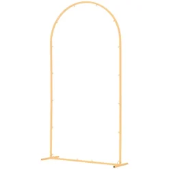 VEVOR Arch Backdrop Stand, 6.6 x 3.3 ft, Stable Structure, Easy Assembly, 1 Piece Gold Metal Arch Backdrop Stand for Wedding, Birthday Party, Graduation, Holiday Celebration, and Ceremony Decoration