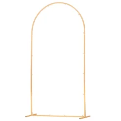 VEVOR Arch Backdrop Stand, 7.2 x 4 ft, Stable Structure, Easy Assembly, 1 Piece Gold Metal Arch Backdrop Stand for Wedding, Birthday Party, Graduation, Holiday Celebration, and Ceremony Decoration