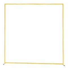 VEVOR Arch Backdrop Stand, 6.6 x 6.6 ft, Stable Structure, Easy Assembly, Square Gold Metal Arch Backdrop Stand for Wedding, Birthday Party, Graduation, Holiday Celebration, and Ceremony Decoration