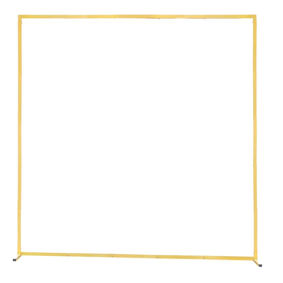 VEVOR Arch Backdrop Stand, 6.6 x 6.6 ft, Stable Structure, Easy Assembly, Square Gold Metal Arch Backdrop Stand for Wedding, Birthday Party, Graduation, Holiday Celebration, and Ceremony Decoration