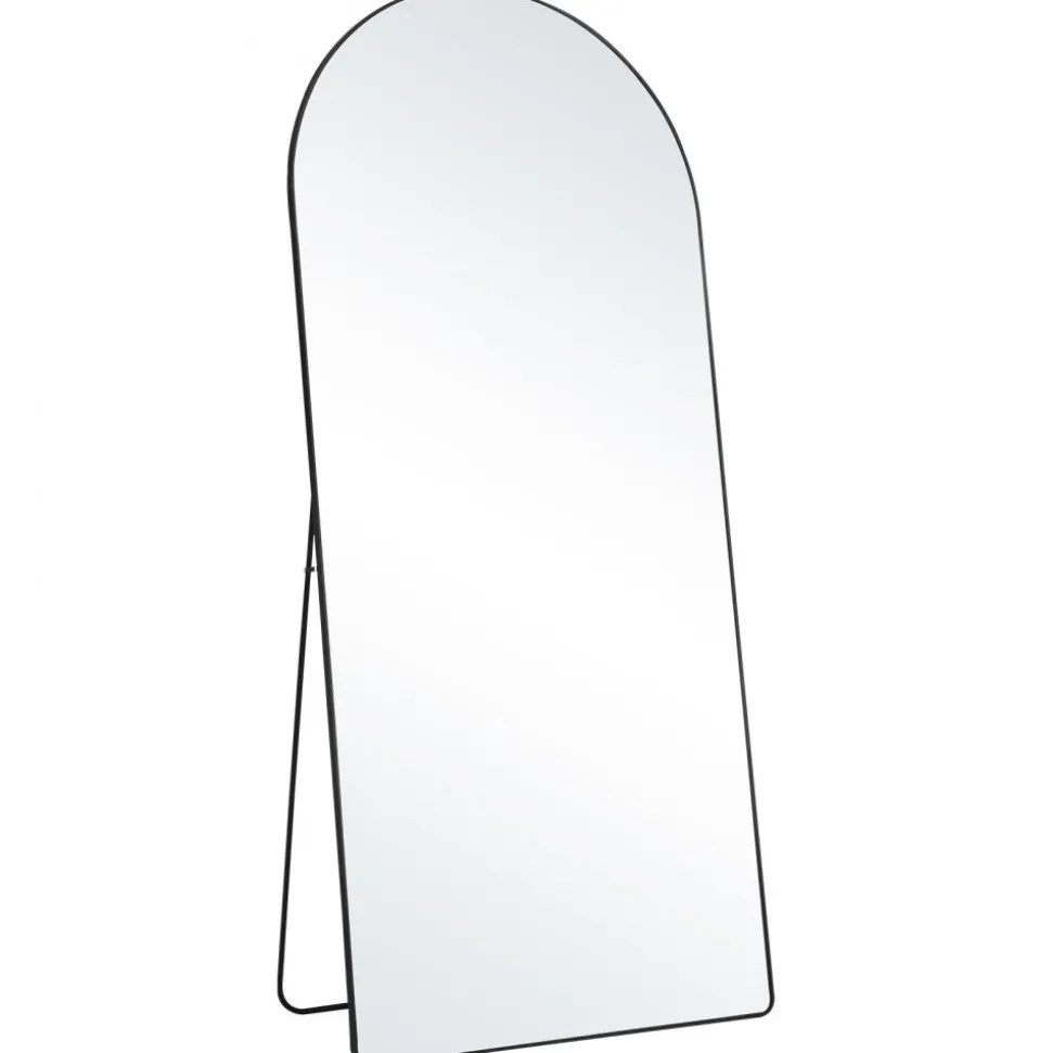 VEVOR Arched Full Length Mirror, 71'' x 32'', Large Free Standing Leaning Hanging Wall Mounted Floor Mirror with Stand Aluminum Alloy Frame, Full Body Dressing Mirror for Living Room Bedroom, Black