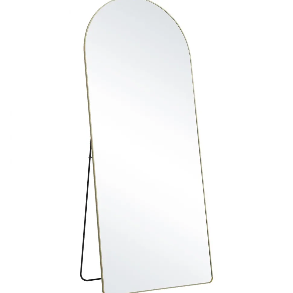 VEVOR Arched Full Length Mirror, 71'' x 30'', Large Free Standing Leaning Hanging Wall Mounted Floor Mirror with Stand Aluminum Alloy Frame, Full Body Dressing Mirror for Living Room Bedroom, Black