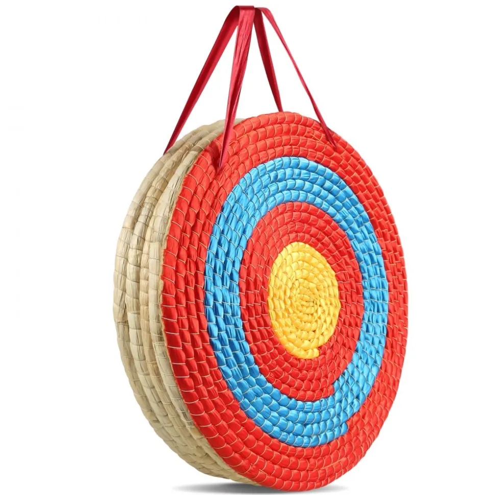 VEVOR Archery Target, 5 Layers 20" Arrow Target, Traditional Solid Straw Round Archery Target Shooting Bow, Hand-Made Arrows Target, Coloured Rope Target for Backyard Outdoor Hunting Shooting Practice