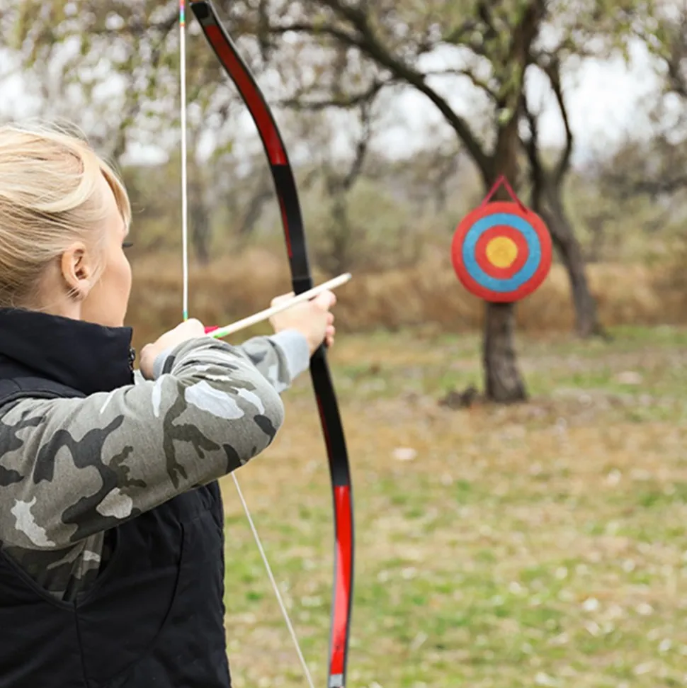 VEVOR Archery Target, 3 Layers 20" Arrow Target, Traditional Solid Straw Round Archery Target Shooting Bow, Hand-Made Arrows Target, Coloured Rope Target for Backyard Outdoor Hunting Shooting Practice