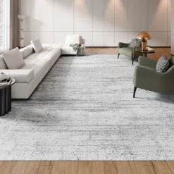 VEVOR Area Rug, 10 x 14 ft Large Washable Rug, Non-Slip and Tear-Resistant Soft Carpet, Pet & Child Friendly Modern Area Rugs, Indoor Mat for Bedroom, Office, Living Room, Kids Room, Entryway, Gray