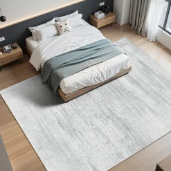 VEVOR Area Rug, 10 x 14 ft Large Washable Rug, Non-Slip and Tear-Resistant Soft Carpet, Pet & Child Friendly Modern Area Rugs, Indoor Mat for Bedroom, Office, Living Room, Kids Room, Entryway, Gray