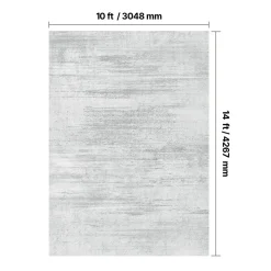VEVOR Area Rug, 10 x 14 ft Large Washable Rug, Non-Slip and Tear-Resistant Soft Carpet, Pet & Child Friendly Modern Area Rugs, Indoor Mat for Bedroom, Office, Living Room, Kids Room, Entryway, Gray