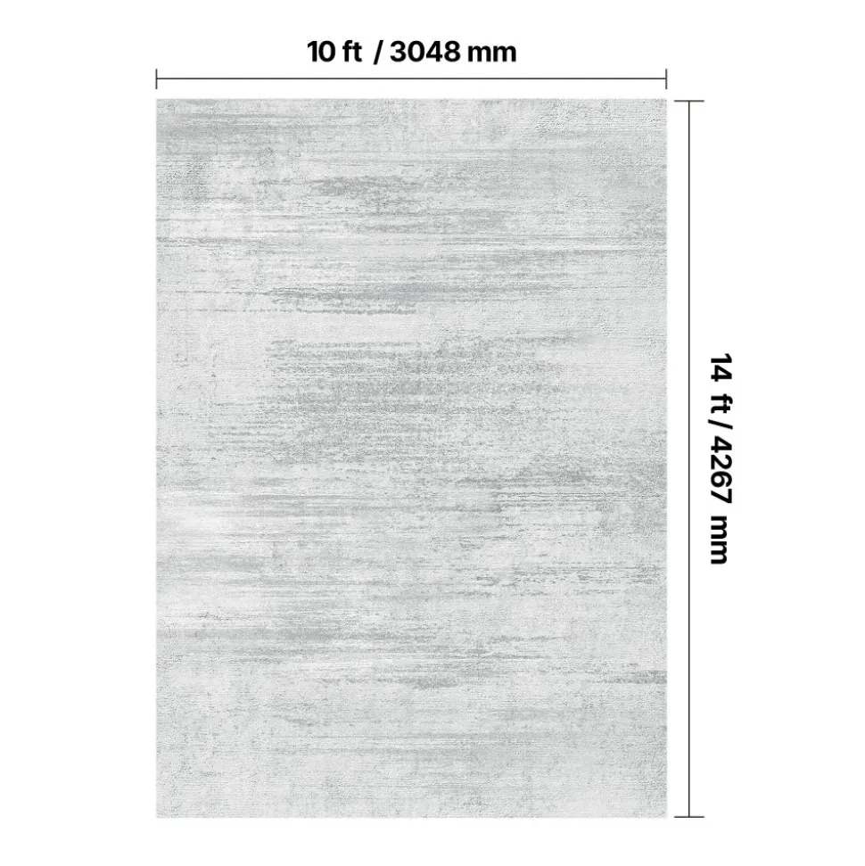 VEVOR Area Rug, 10 x 14 ft Large Washable Rug, Non-Slip and Tear-Resistant Soft Carpet, Pet & Child Friendly Modern Area Rugs, Indoor Mat for Bedroom, Office, Living Room, Kids Room, Entryway, Gray