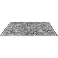 VEVOR Area Rug, 9 x 12 ft Large Washable Rug, Non-Slip and Tear-Resistant Soft Carpet, Pet & Child Friendly Vintage Area Rugs, Indoor Mat for Bedroom, Living Room, Kids Room, Office, Brown Green