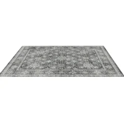 VEVOR Area Rug, 9 x 12 ft Large Washable Rug, Non-Slip and Tear-Resistant Soft Carpet, Pet & Child Friendly Vintage Area Rugs, Indoor Mat for Bedroom, Living Room, Kids Room, Office, Brown Green