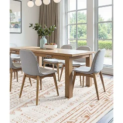 VEVOR Area Rug, 5 x 8 ft Large Washable Rug, Non-Slip and Tear-Resistant Soft Carpet, Pet & Child Friendly Modern Area Rugs, Indoor Mat for Bedroom, Office, Living Room, Kids Room, Entryway, Beige