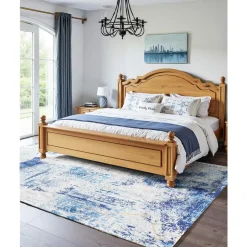 VEVOR Area Rug, 6 x 9 ft Large Washable Boho Rug, Non-Slip and Tear-Resistant Soft Carpet, Pet & Child Friendly Bohemian Area Rugs, Indoor Mat for Bedroom, Living Room, Kids Room, Entryway, Gray